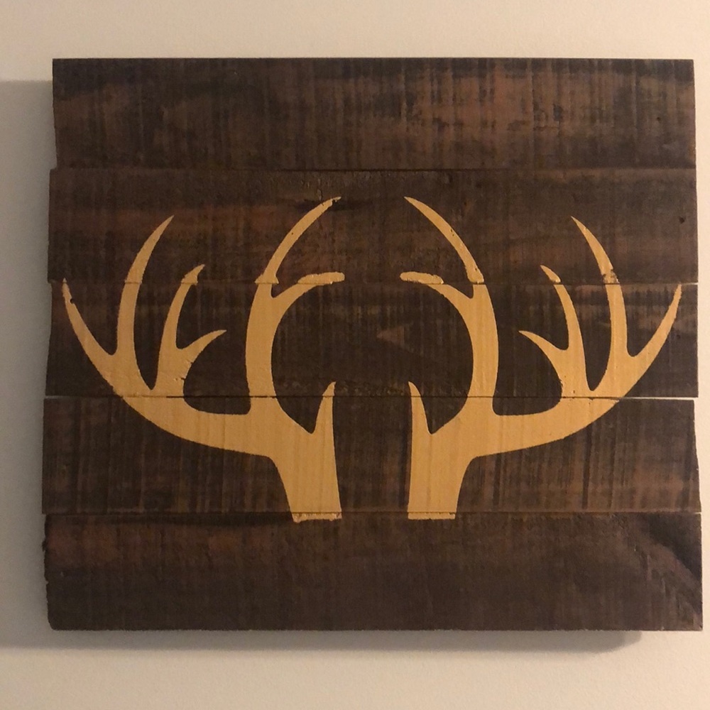 Dear antler wall decor
